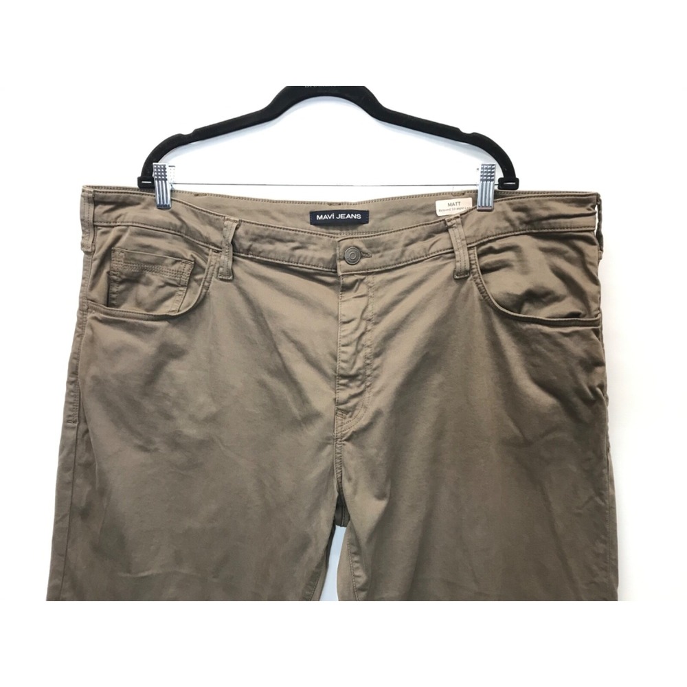 Mavi Jeans Men's 44 X 32 Matt Relaxed Straight Leg Brown Tan Denim Pants - Picture 2 of 7